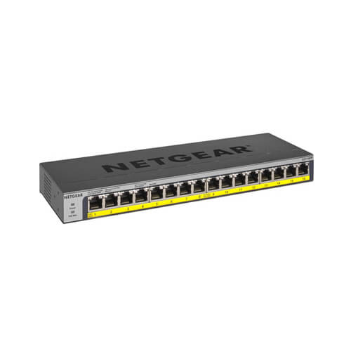 NETGEAR GS116LP 16-Port Gigabit Rackmount Unmanaged POE+ Switch