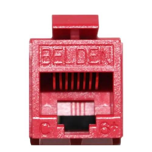 Belden AX104190 Cat-6 RJ-45 Modular For Face plate - Red