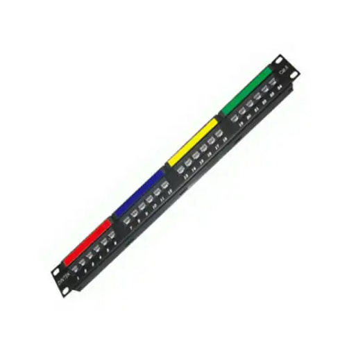 Dintek Cat6A 24-Port Snap-In Patch Panel with Rear Cable Management (1406-00011PC6AS)