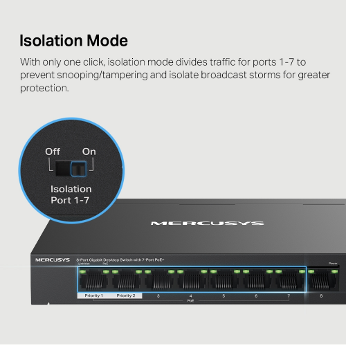 Mercusys MS108GP 8-Port PoE Gigabit Desktop Switch