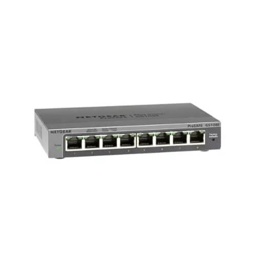 NETGEAR GS108E 8-Port Gigabit Plus Managed Desktop Switch