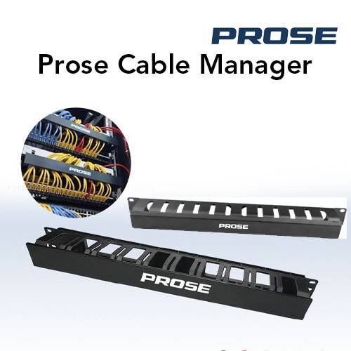 Prose CM10-211-1U Cable Manager 1U Black Front Duck