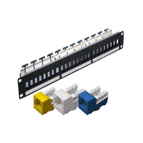 SafeNet 24-Port Shielded Patch Panel with Modular | 10-1240BK