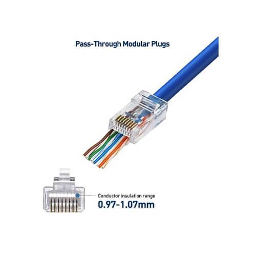 SAFENET Cat6 RJ45 Passthrough Connector | 36-3000WT-PT
