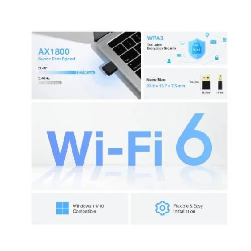 TP-Link Archer TX20U Nano AX1800 Dual Band USB WiFi Adapter