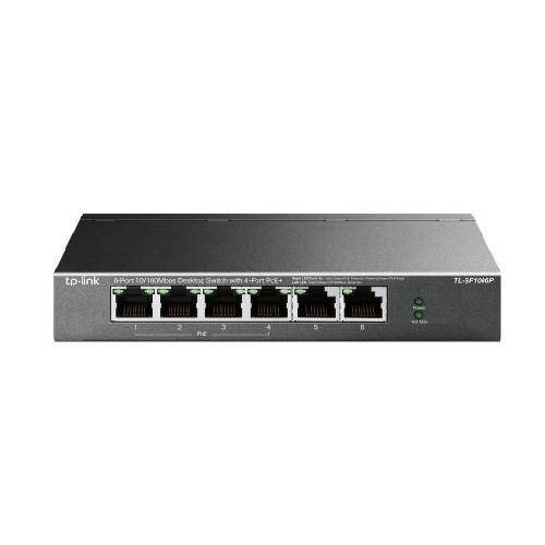 TP-Link TL-SF1006P 6-Port 10/100Mbps Desktop PoE Switch with 4-Port PoE+