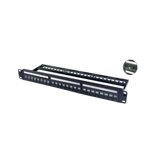 VIVANCO Cat-6 24-Port Patch Panel with Modular