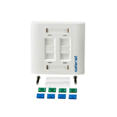 SafeNet 4-Port Face Plate | 17-2040WT-P