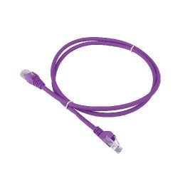 C6P4107001M Cat 6 UTP 24 AWG Patch Cord LSZH Purple Color 1M