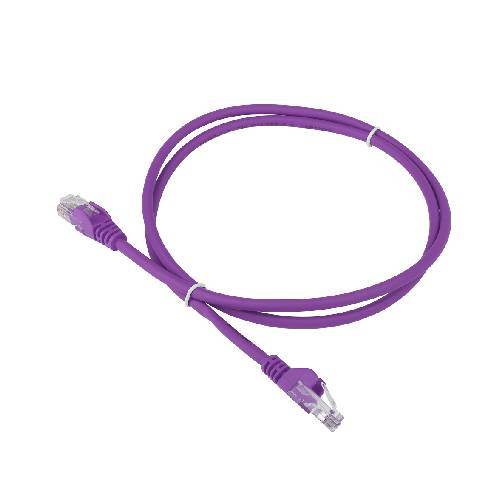 C6P4107001M Cat 6 UTP 24 AWG Patch Cord LSZH Purple Color 1M