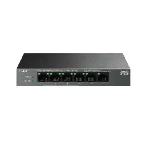 TP-Link LS106LP 6-Port 10/100Mbps Desktop Switch with 4-Port PoE